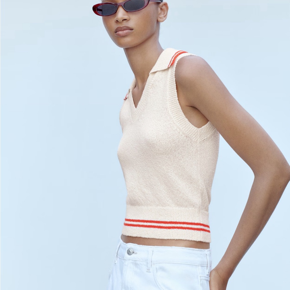 Mango Striped Sweater Vest!